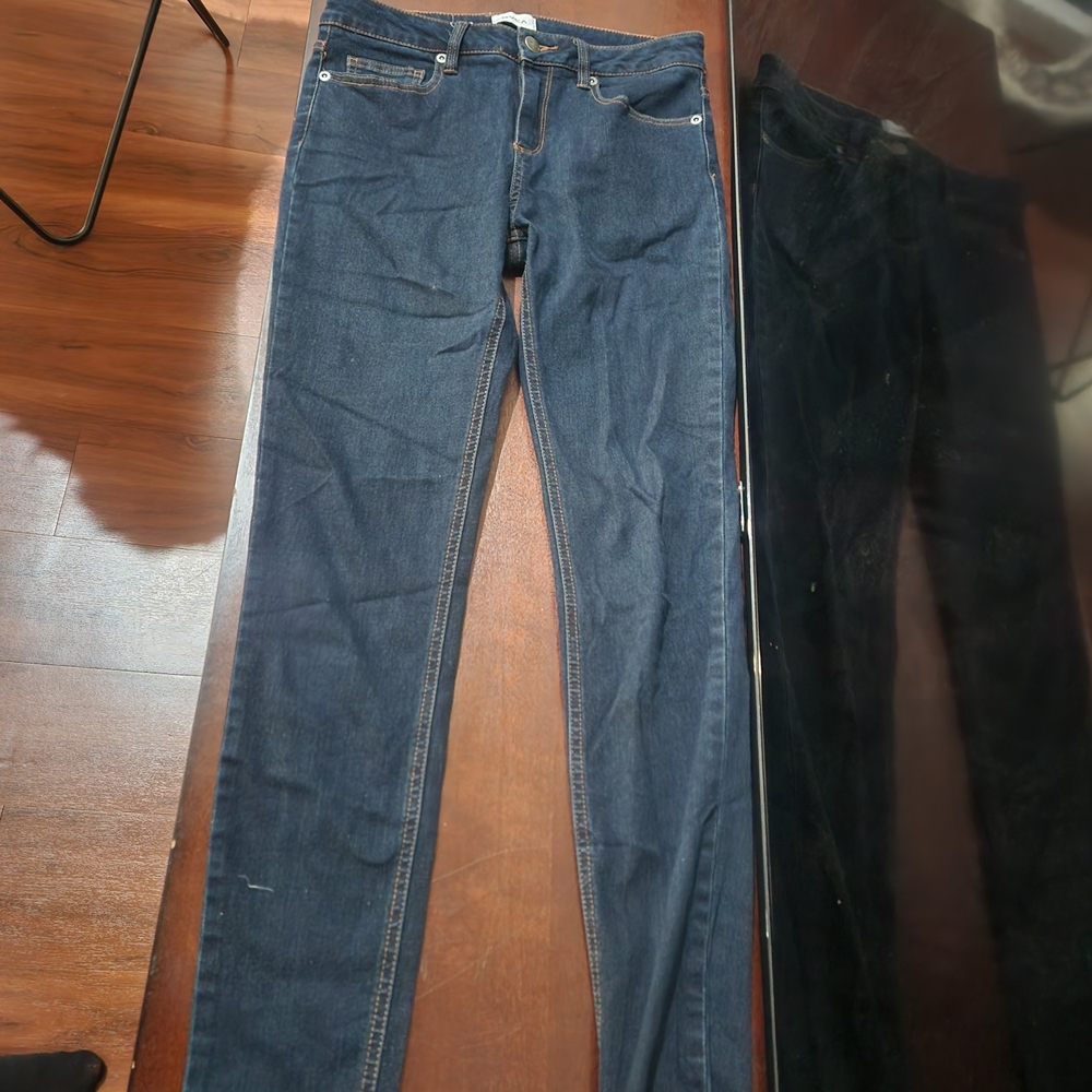 RVCA Women's Dark Blue Skinny Jeans